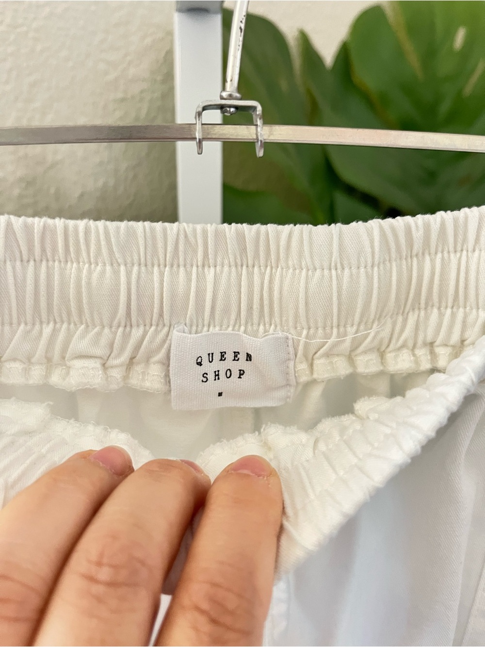 100% Cotton White Drawstring Maxi Skirt size M | Minimal Coastal Boho Skirt - Picture 3 of 9